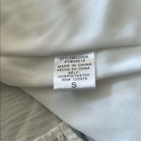 Entro Tiered Maya midi lined off white dress NWT size S - Picture 6 of 6